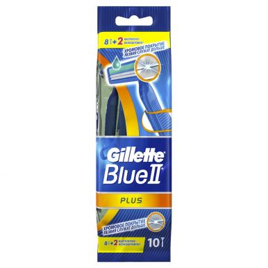 Gillette станок одноразовый Blue-2 Plus, 8 + 2 шт