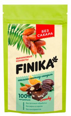 FINIKA конфеты финиковые апельсин шоколад миндаль 150г