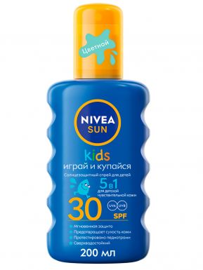Nivea Sun спрей детский солнцезащитный СЗФ-30, 200 мл