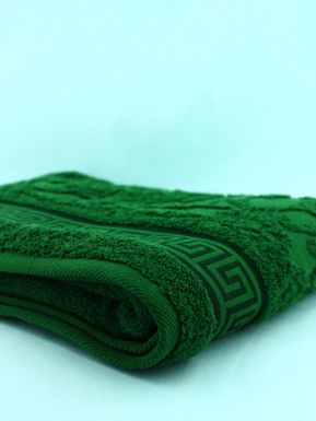 Полотенце махровое Россия, зеленый, 70x130 см
