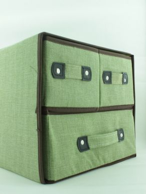 Коробка для хранения 30х22х27,5 см с 3 ящиками микс, артикул: 20119-0093