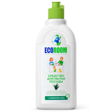 Ecoroom средство для мытья посуды биоразлагаемое концентрированное Алоэ, 500 мл
