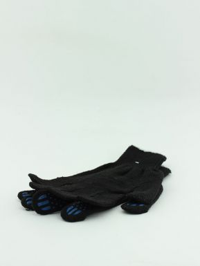 Перчатки с точкой ПВХ Стандарт, черный-синий, размер: 10, Универсал, артикул: 593