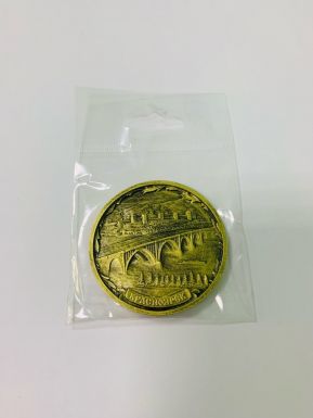 Магнит Красноярск медальон коммунальный мост 6см