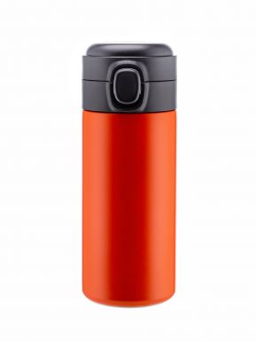 DIOLEX термокружка цв.оранжевый с кнопкой/клапаном 350мл DXMS-350-1