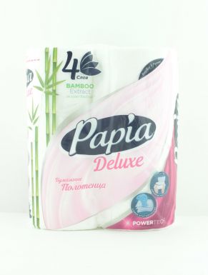 PAPIA DELUXE полотенца бумажные 2 рулона, 4-х слойная