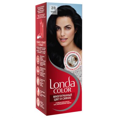 Londa Color стойкая крем-краска, тон для волос, тон 2/0 Черный