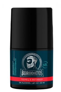 BORODATOS дезодорант-антиперспирант перец, ветивер 50мл