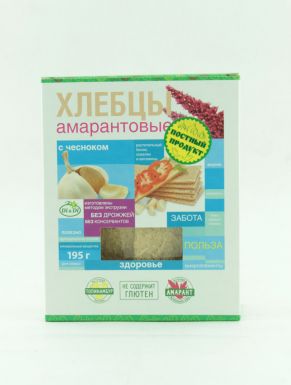 Хлебцы Ди&Ди амарантовые с чесноком без глютена, 195 гр