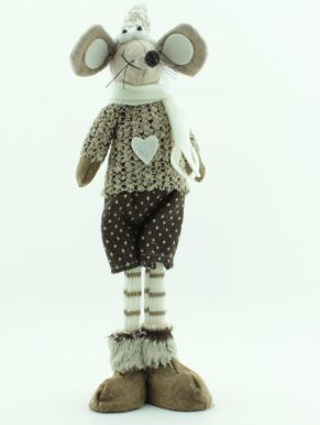 Игрушка мягкая Мышонок с шарфом, размер: 40х11х11 см. (18310-3)