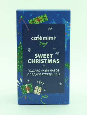 CAFE MIMI набор подарочный sweet christmas: бурлящий шар 120г, крем д/тела 110мл