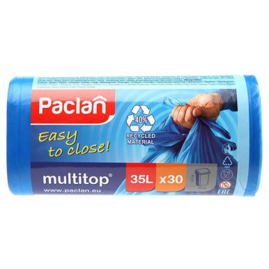 Paclan мешки для мусора 35л, 30 шт с завязкой ушки, Multi-Top