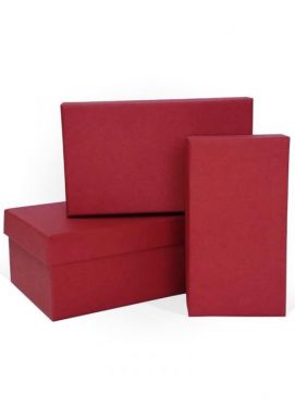 Коробка подарочная дизайн тисненая бумага пробковая бордовый 120*65*4см