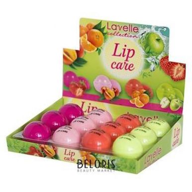Lavelle бальзам для губ увлажняющий MIX Апельсин, клубника, персик, яблоко, 16 мл