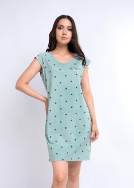 CLEVER сорочка женская LS12-989 св.зеленый-т.серый р.170-50/XL