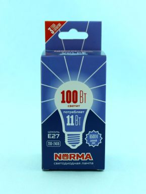 Лампа светодиодная Volpe Led-a60-11w/Dw/E27/Fr/Nr картон, дневной свет, матовый