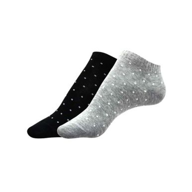 Esli Classic носки женские хлопковые короткие 2 пары 14с-116Спе, размер: 23, 802, черный-серый