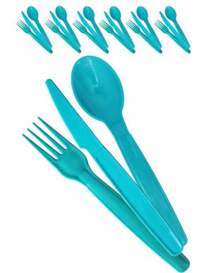 ИНТЕРМ набор посуды пластик на 6 персон: ложка, вилка, нож