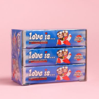 LOVE IS... конфета жевательная арбуз-тропик 25г