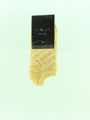 NATURE носки подростковые ультракороткие телесно-бежевый рисунок сердечко 940д р.20-22