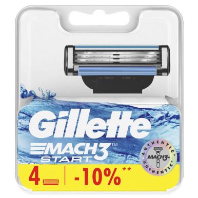 GILLETTE MACH3 Start сменные кассеты для бритья, 4 шт