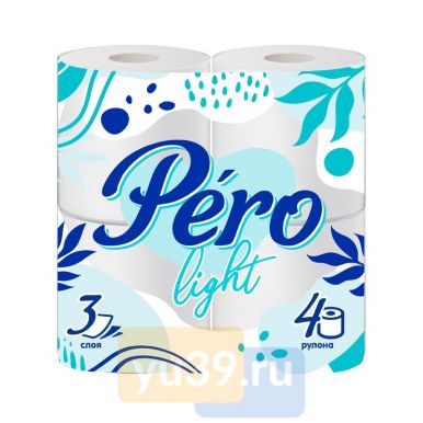 PERO Light бумага туалетная белая 3сл. 4рулона