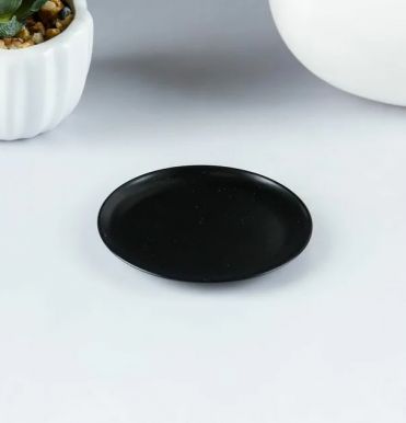 Подсвечник дизайн тарелка черный муар 76/990004
