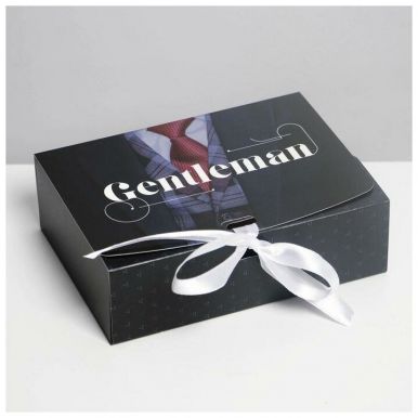 Коробка подарочная дизайн джентльмен 20*18*5см 7120088