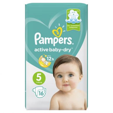 PAMPERS Подгузники Active Baby-Dry Junior (11-16 кг) Упаковка 16_