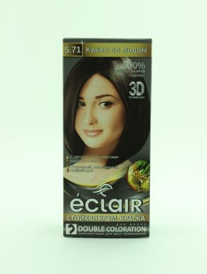 ЕCLAIR 3D крем-краска д/волос стойкая т.5.71   Какао со льдом Стойкая крем-краска для волос «ЕCLAIR»