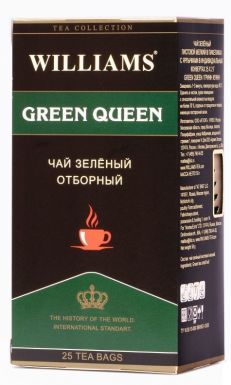 WILLIAMS чай зеленый green queen 2г*25пак