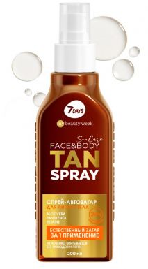 7DAYS Sun care спрей-автозагар д/лица и тела tan spray 200мл ВСД691