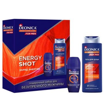DEONICA FOR MEN набор подарочный мужской заряд энергии гель д/душа,дезодорант
