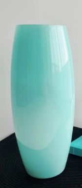 PASABAHCE ваза стекло дизайн бочка цв.св.мята 25см 7736/250/rt028