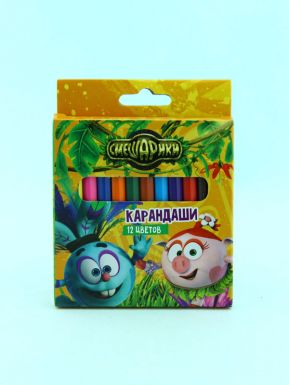 Centrum карандаши цветные Смешарики, 12 цветов, пластиковые, длина