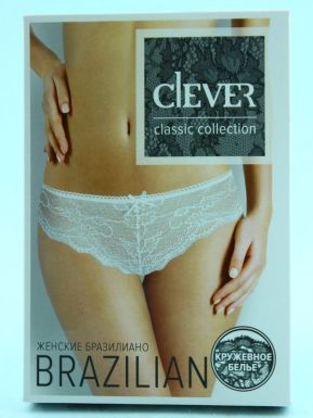 CLEVER BR508/1 Трусы жен бразилиано (50-XL,черный)