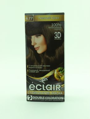 ЕCLAIR 3D крем-краска д/волос стойкая т.4.77 темный орех