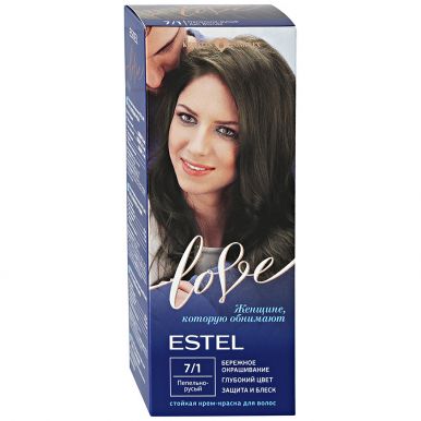 ESTEL LOVE крем-краска д/волос стойкая т.7.1 пепельно-русый