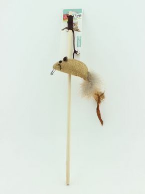 Игрушка Мышка для животных на палочке l=40см, артикул: SASP8210