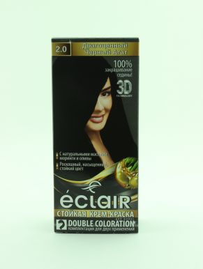 ЕCLAIR 3D крем-краска д/волос стойкая т.2.0 драгоценный Черный агат