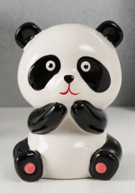 Копилка удивлённая панда керамика 11,4*10,5*13,8см 9735403