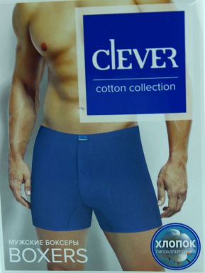 CLEVER MBX592511 Трусы муж Clever (48-L,темно-синий-светло-голубой)