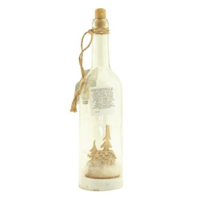 Бутылка с декорацией внутри с подсветкой 7,5*30см AX5302450