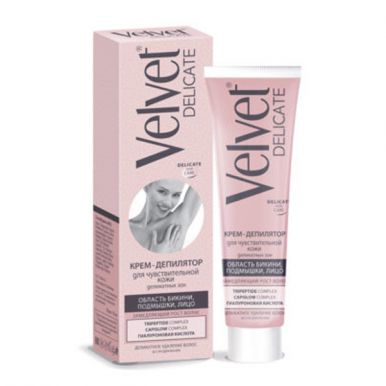 Velvet Delicate, крем-депилятор для чувствительной кожи деликатных зон, 100 мл
