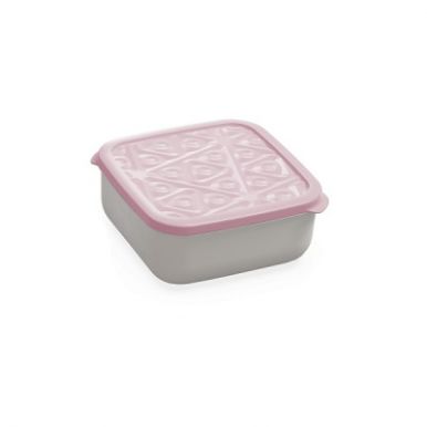 FLEXO контейнер д/продуктов квадратный розовый 2,7л С69892/18