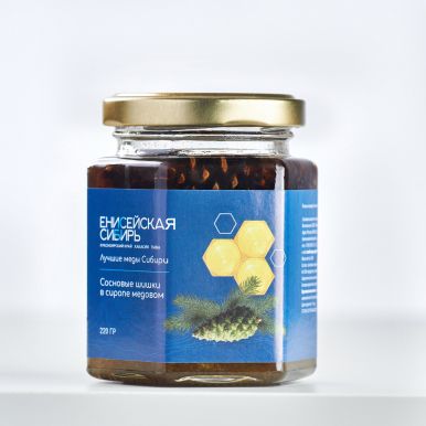 ЕНИСЕЙСКАЯ СИБИРЬ мёд с сосновой шишкой 220г