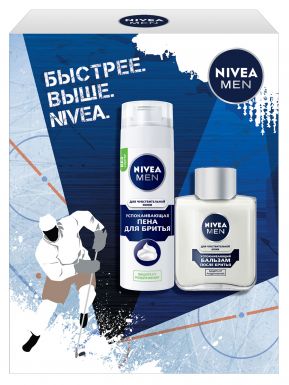 NIVEA MEN набор подарочный успокаивающий: пена д/бритья, бальзам после бритья