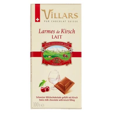 Шоколад молочный с вишневым бренди Villars, 100 гр