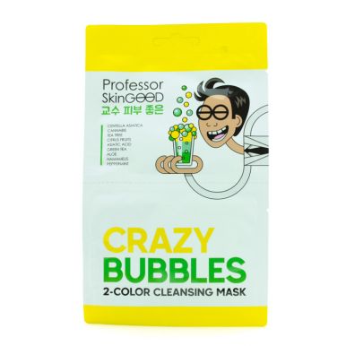 PROFESSOR SKIN GOOD маска д/лица пузырьковая crazy bubbles 2 color cleansing mask 32г