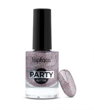 Topface Лак для ногтей Party Glitter Nail, тон 106, фиолетовый, 9 мл
